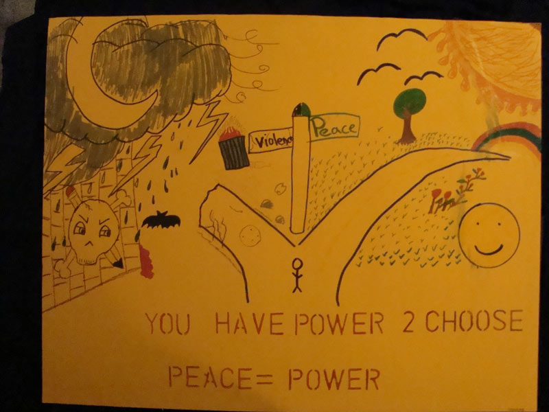 You have power 2 choose peace = power.