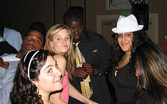 A group of people at a party.