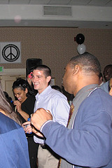 A group of people at a party.