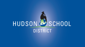 The logo for hudson school district.